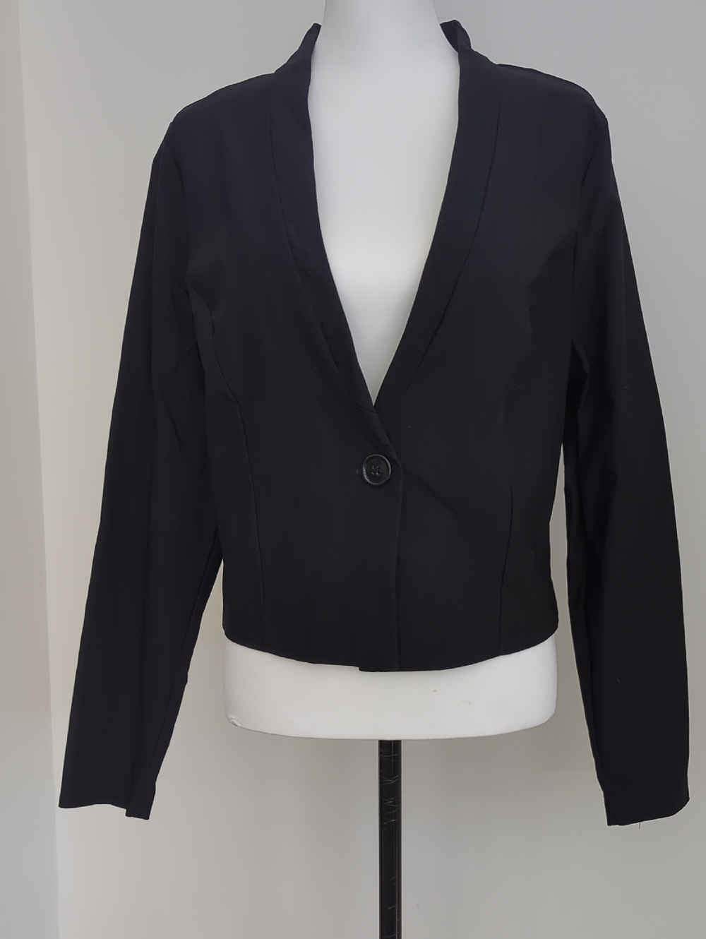 Nicki Minaj Collection Black Cropped Blazer Shawl Collar Single Button Jacket XL